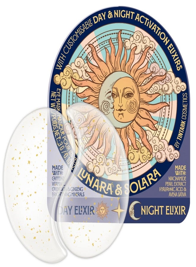 Tintark Lunara Under Eye Patches 28 Pairs, 5-Min Energizing Hydrogel Eye Masks with Caffeine Vitamin C Peptides Niacinamide, Refreshing Tired Eye, Includes Two Bonus Eye Serums, Luxury Spa Gifts for Women - Image 1